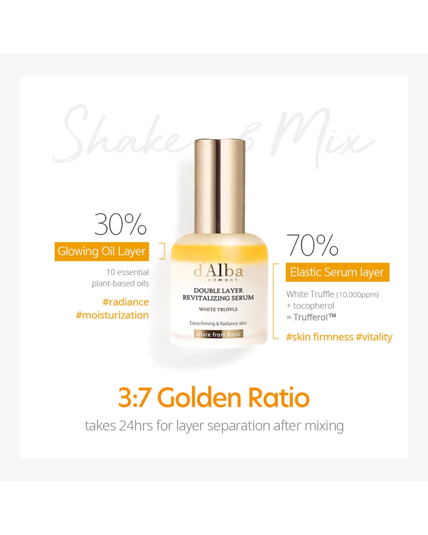 DALBA White Truffle Double Layer Revitalizing Serum - Hautpflegeshop24