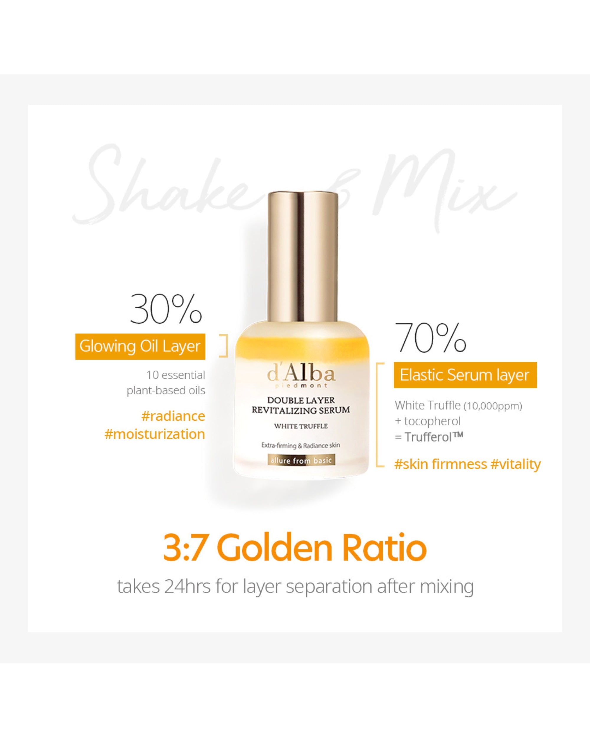 DALBA White Truffle Double Layer Revitalizing Serum - Hautpflegeshop24