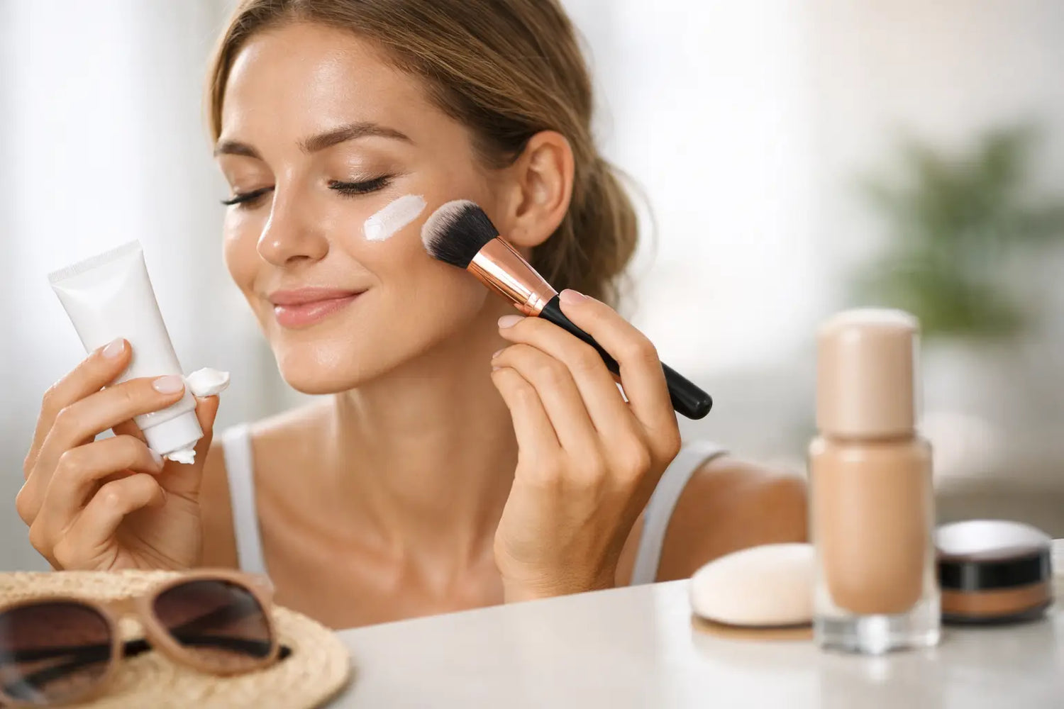 Welcher Sonnenschutz unter Make-up passt?