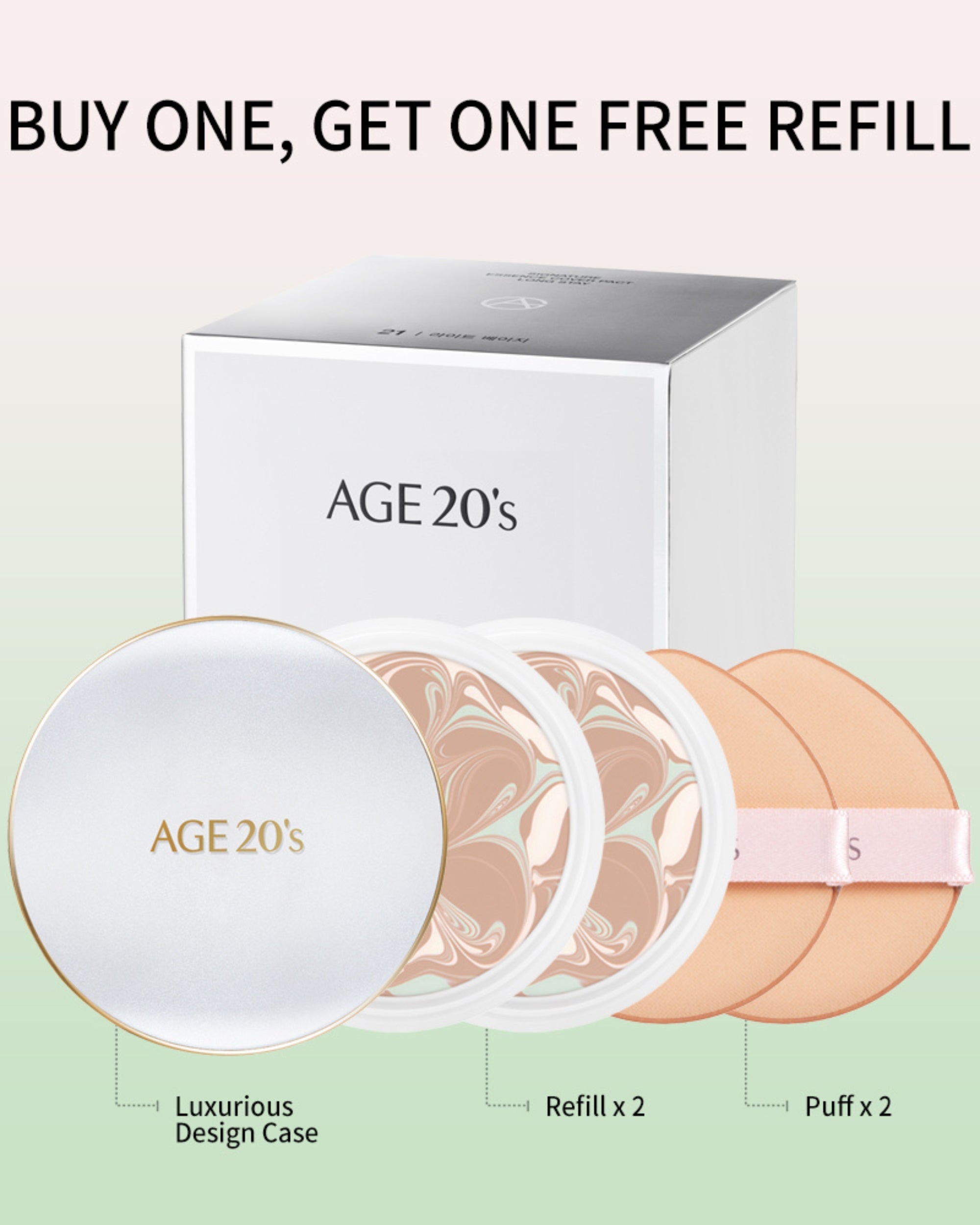 Signature Essence Cover Pact Long stay plus Refill 50+/PA++++ 21 Light Beige